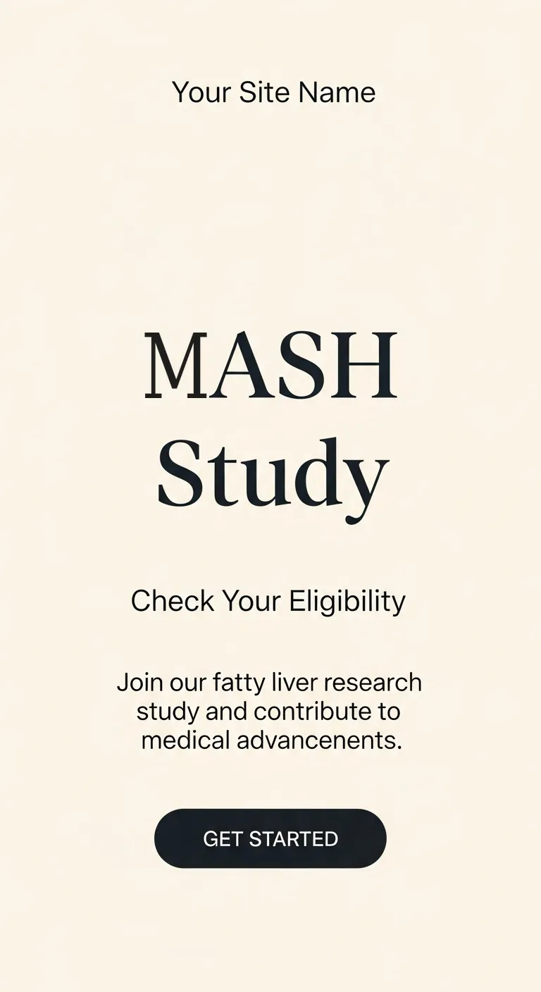 Patient opens the clinical trial screening form