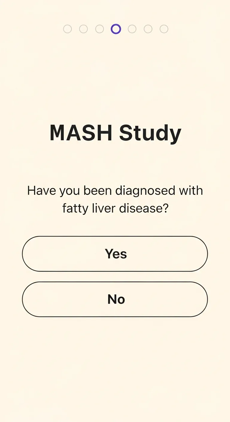 Patient answers study qualification questions